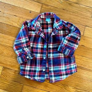 Toddler button down flannel top